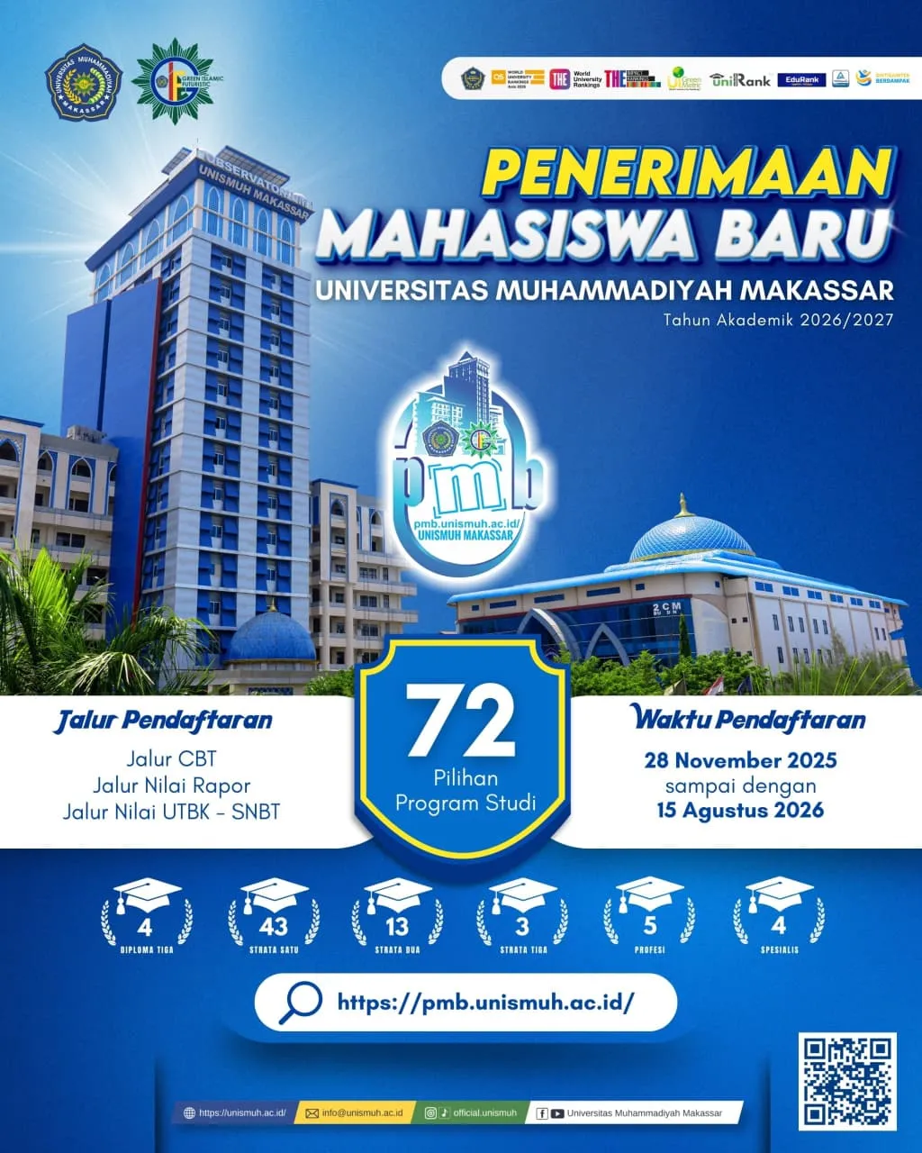 PTS Terbaik di Indonesia Timur, Inilah 10 Keunggulan Unismuh Makassar